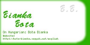 bianka bota business card